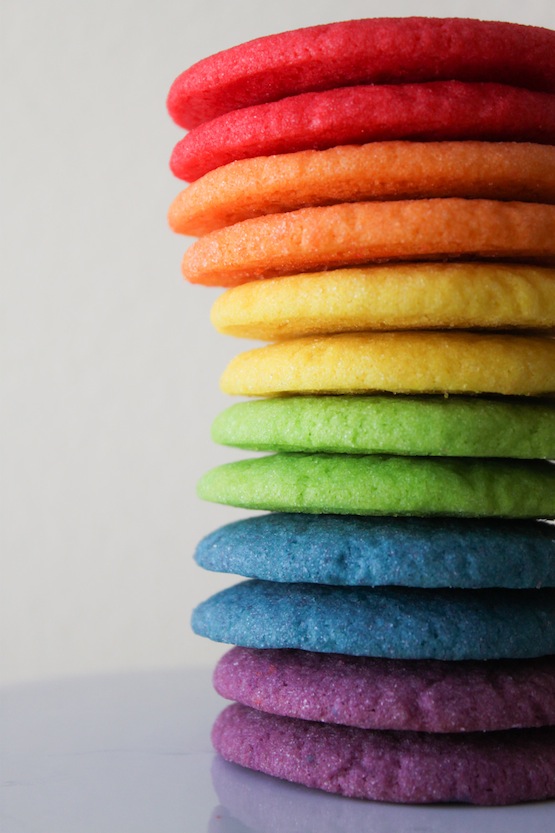 Thechic rainbow cookie stack